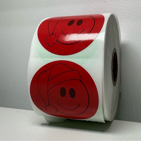 Smiley face Christmas sticker for kindle, Santa smiley face sticker 100pcs - Picture 15 of 15